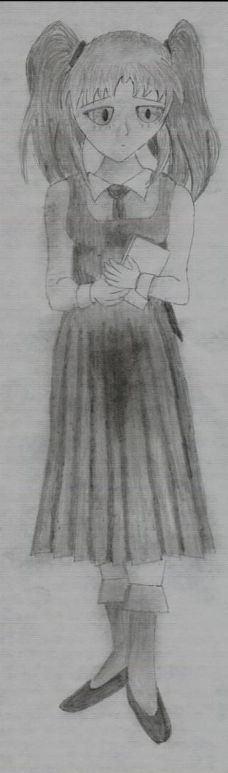 Hoshino Ruri in Yurinoki Middle School Uniform - Art by Tail Kinker
